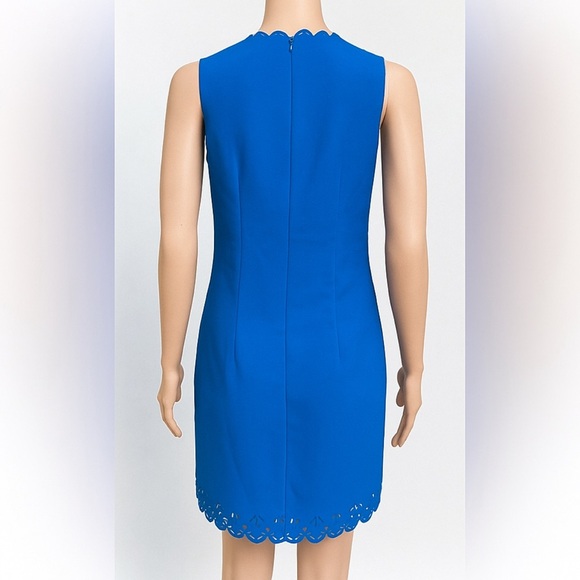 J.Crew Dress 2 Royal Blue Sleeveless Scallop Eyelet Shift Sleeveless Summer - Picture 10 of 10